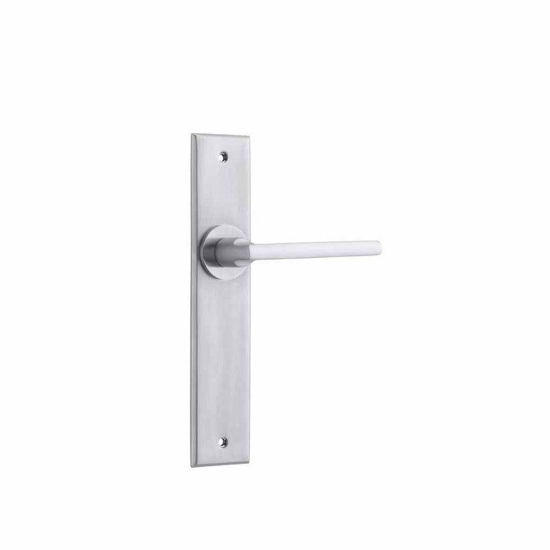 Door Lever Baltimore Chamfered Latch Brushed Chrome