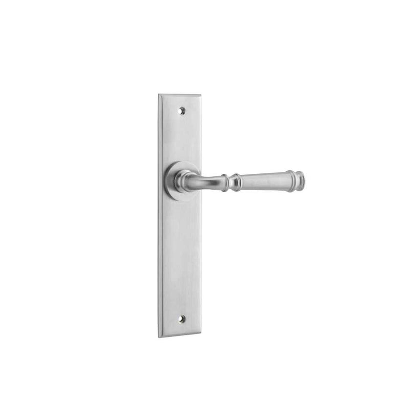 Door Lever Verona Chamfered Latch Brushed Chrome