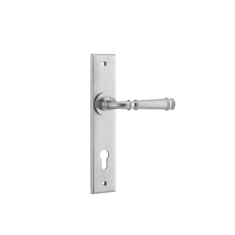 Door Lever Verona Chamfered Euro Brushed Chrome