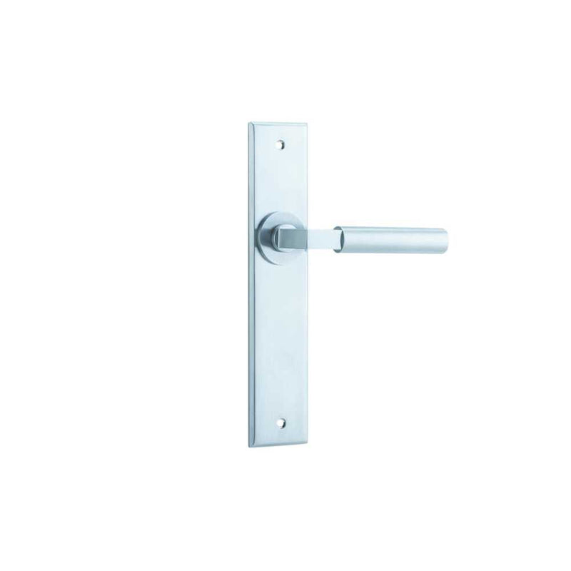 Door Lever Berlin Chamfered Latch Brushed Chrome