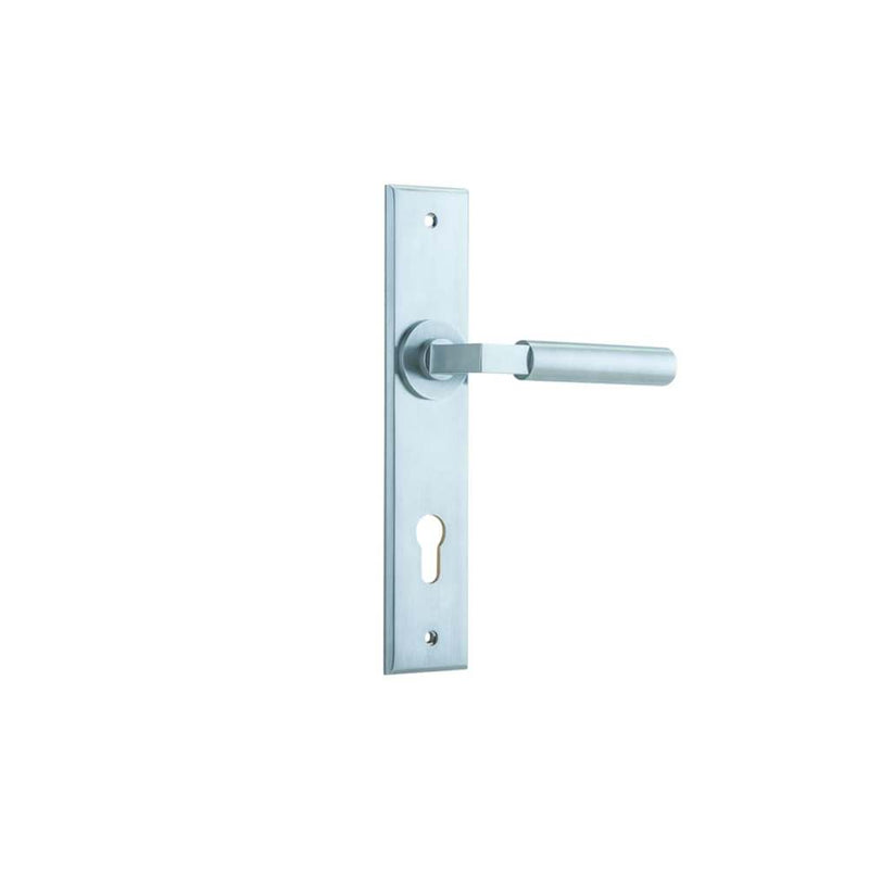 Door Lever Berlin Chamfered Euro Brushed Chrome