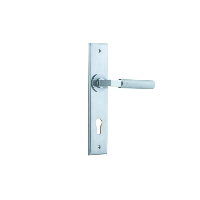 Door Lever Brunswick Chamfered Euro Brushed Chrome