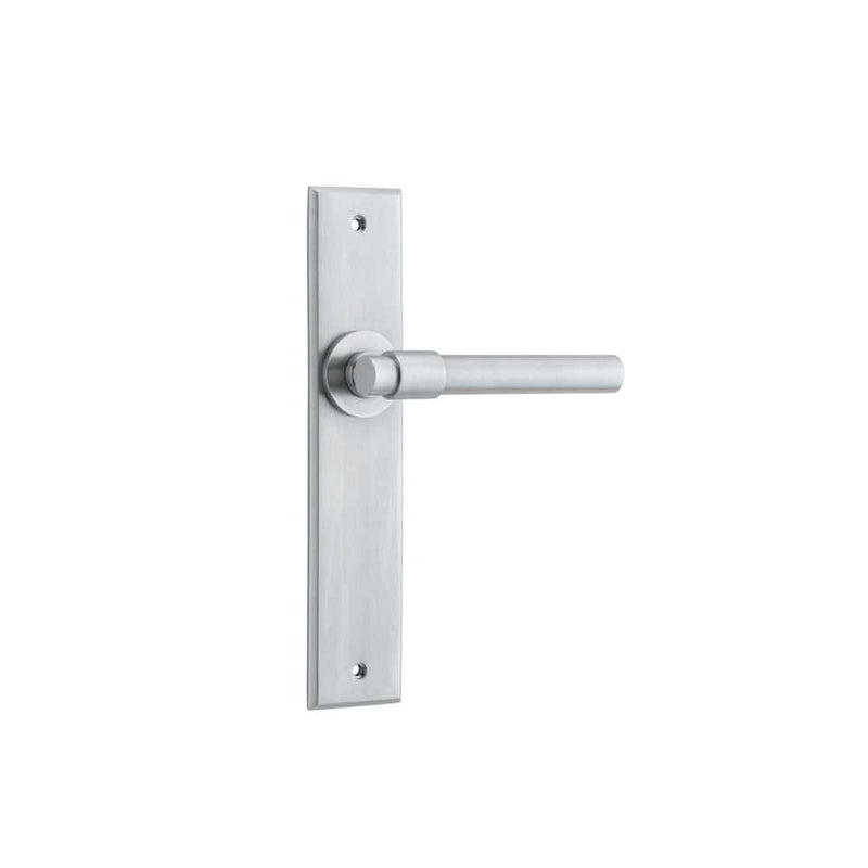 Door Lever Helsinki Chamfered Latch Brushed Chrome