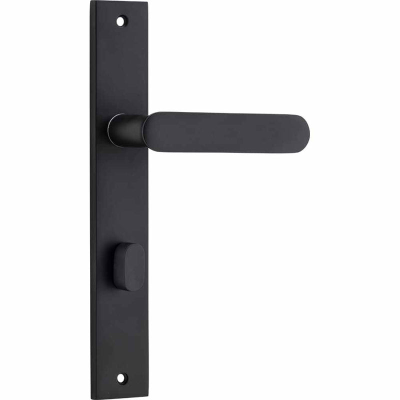 Door Lever Bronte Rectangular Privacy Matt Black