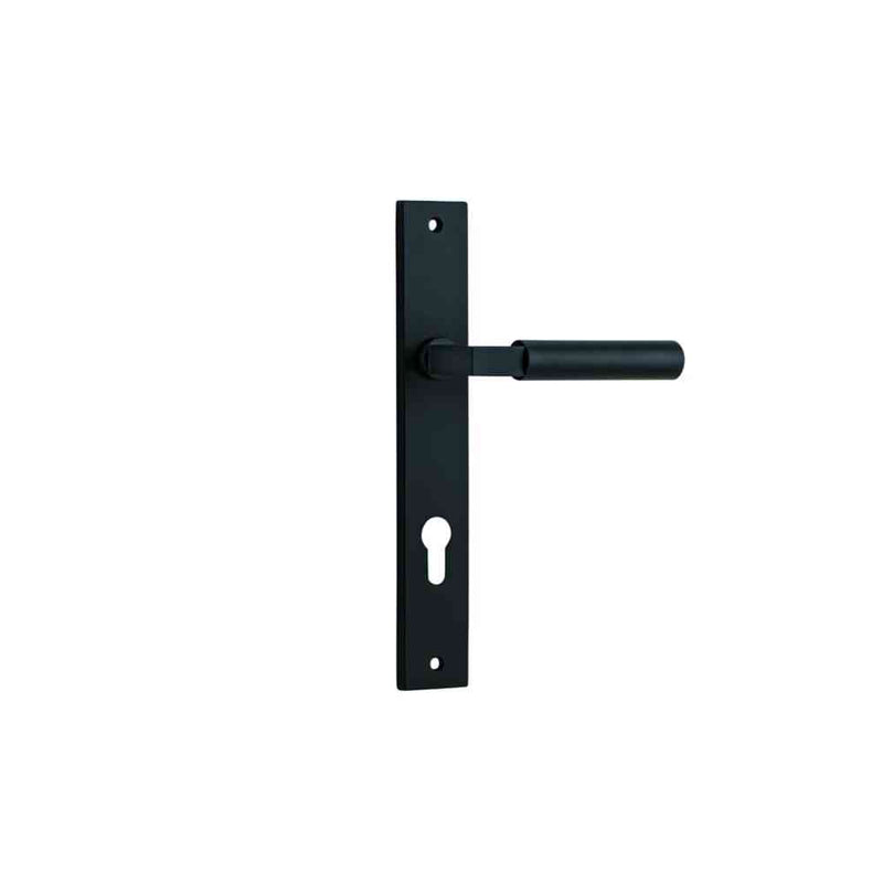 Door Lever Berlin Rectangular Euro Matt Black