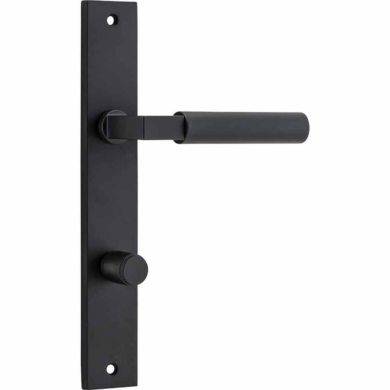 Door Lever Berlin Rectangular Privacy Matt Black