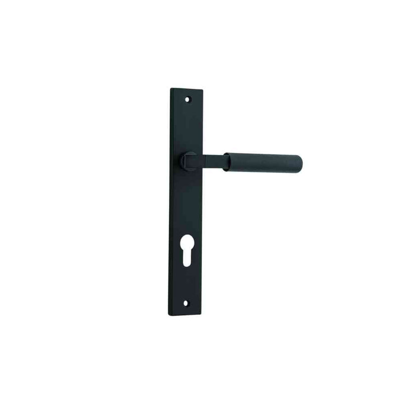 Door Lever Brunswick Rectangular Euro Matt Black