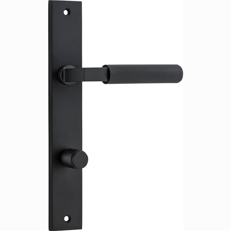 Door Lever Brunswick Rectangular Privacy Matt Black