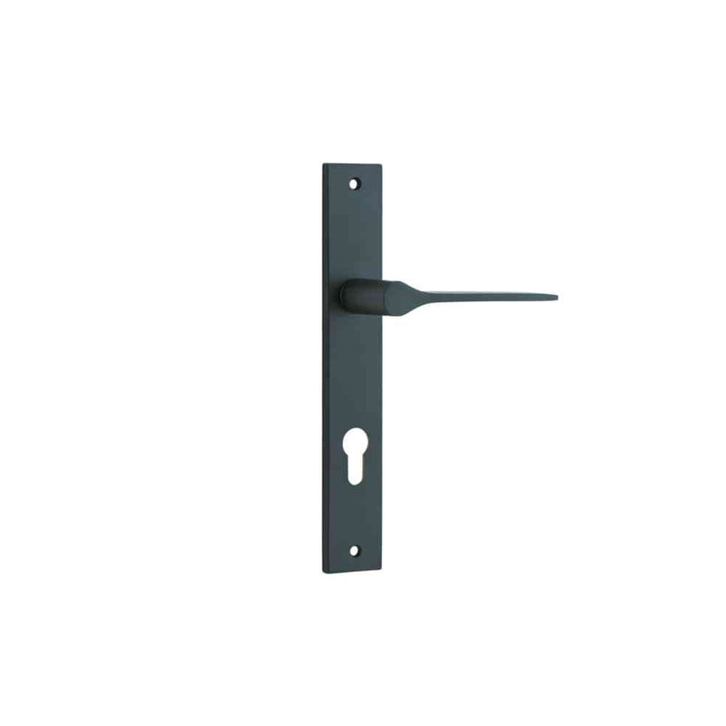 Door Lever Como Rectangular Euro Matt Black