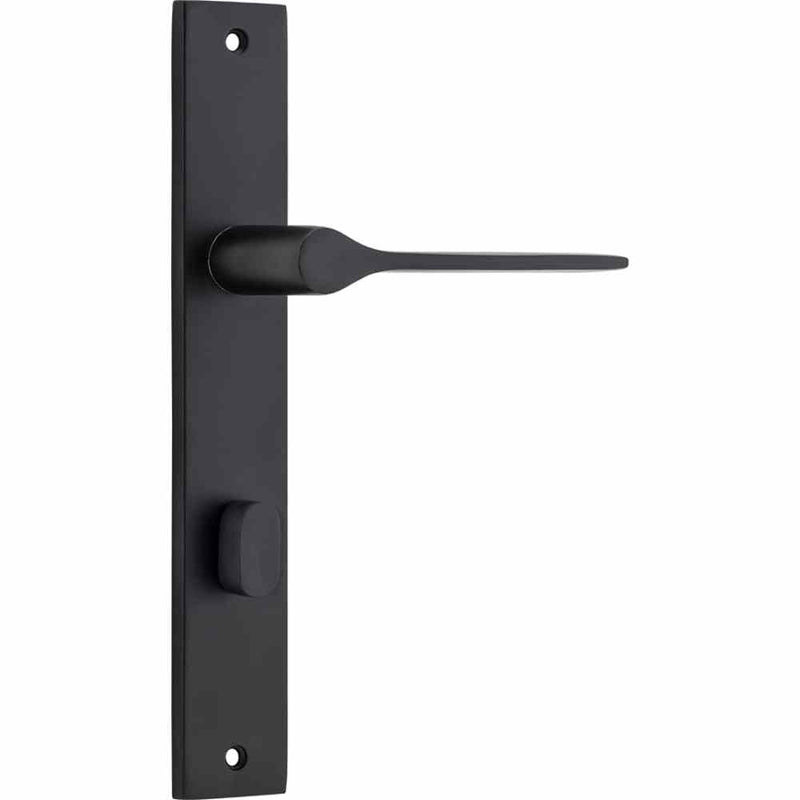 Door Lever Como Rectangular Privacy Matt Black