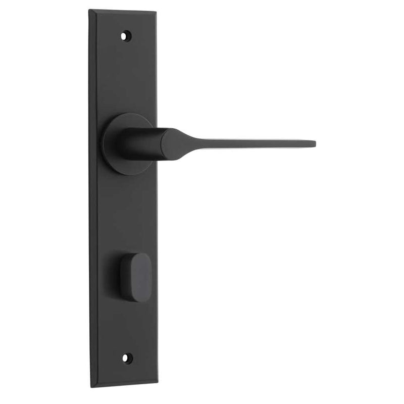 Door Lever Como Chamfered Privacy Matt Black