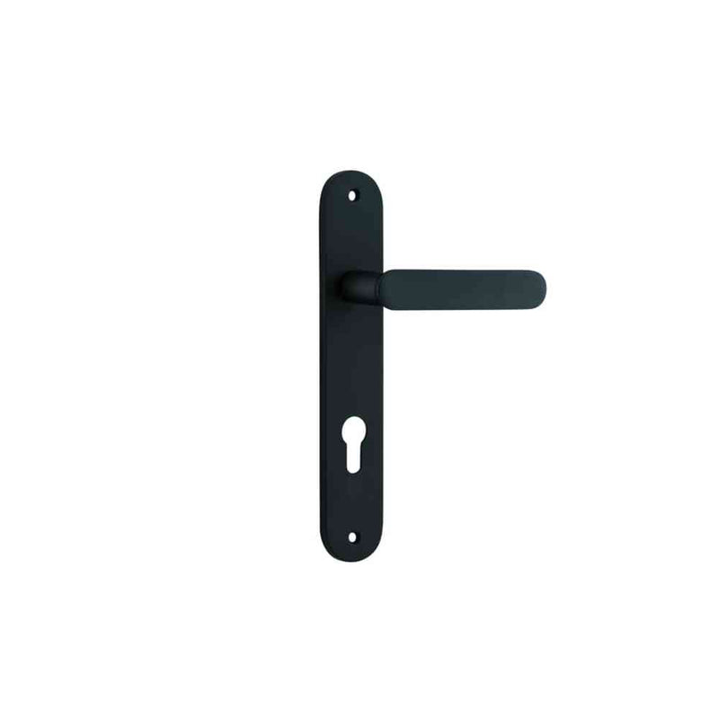 Door Lever Bronte Oval Euro Matt Black