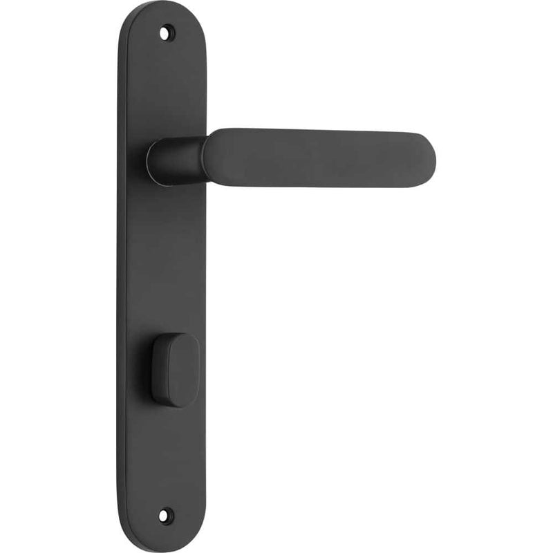 Door Lever Bronte Oval Privacy Matt Black