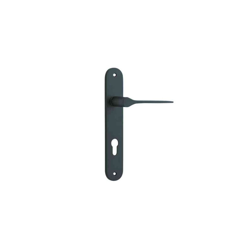Door Lever Como Oval Euro Matt Black