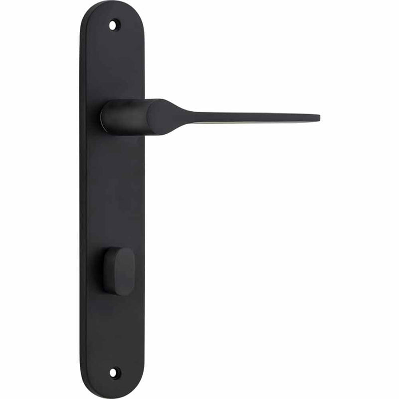 Door Lever Como Oval Privacy Matt Black