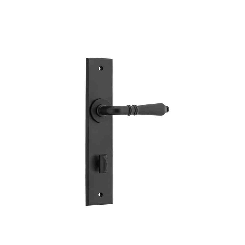 Door Lever Sarlat Chamfered Privacy Matt Black