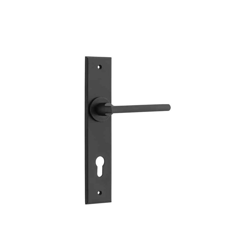 Door Lever Baltimore Chamfered Euro Matt Black