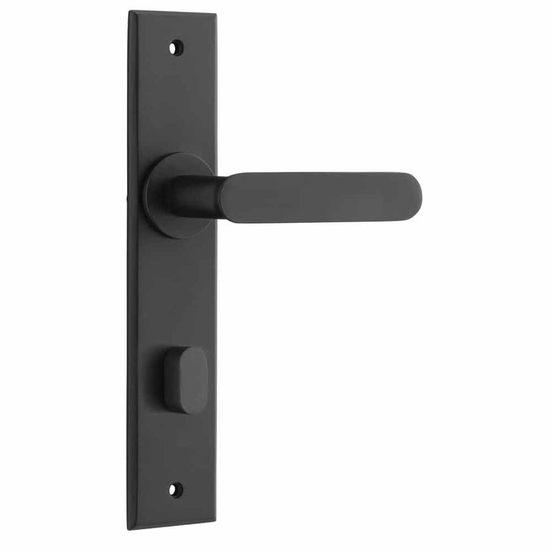 Door Lever Bronte Chamfered Privacy Matt Black