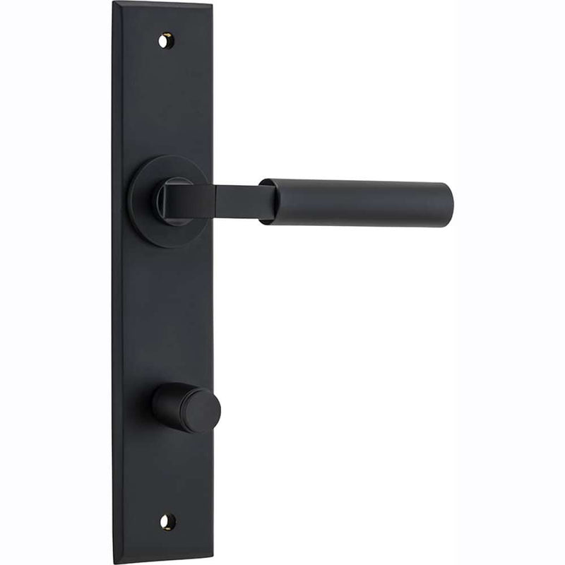 Door Lever Berlin Chamfered Privacy Matt Black