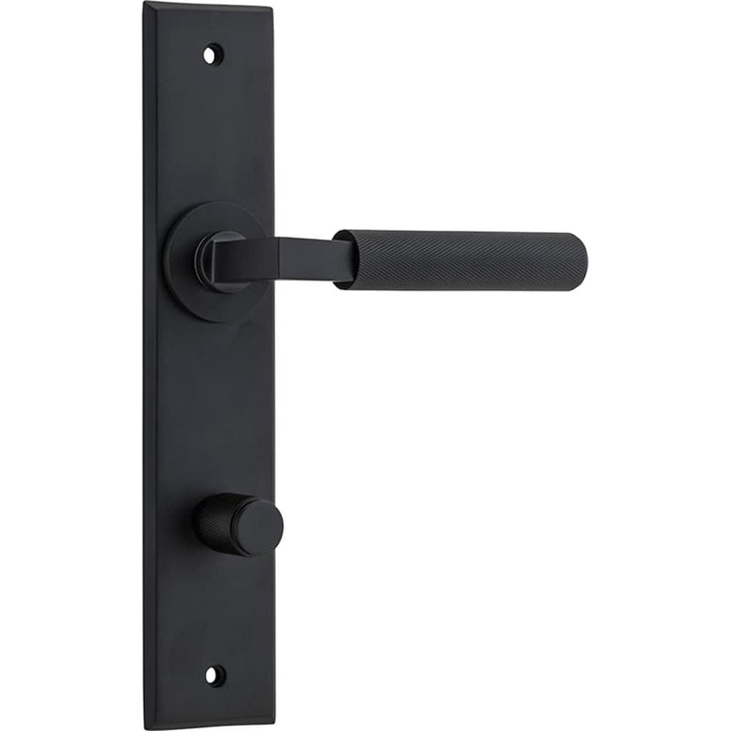 Door Lever Brunswick Chamfered Privacy Matt Black