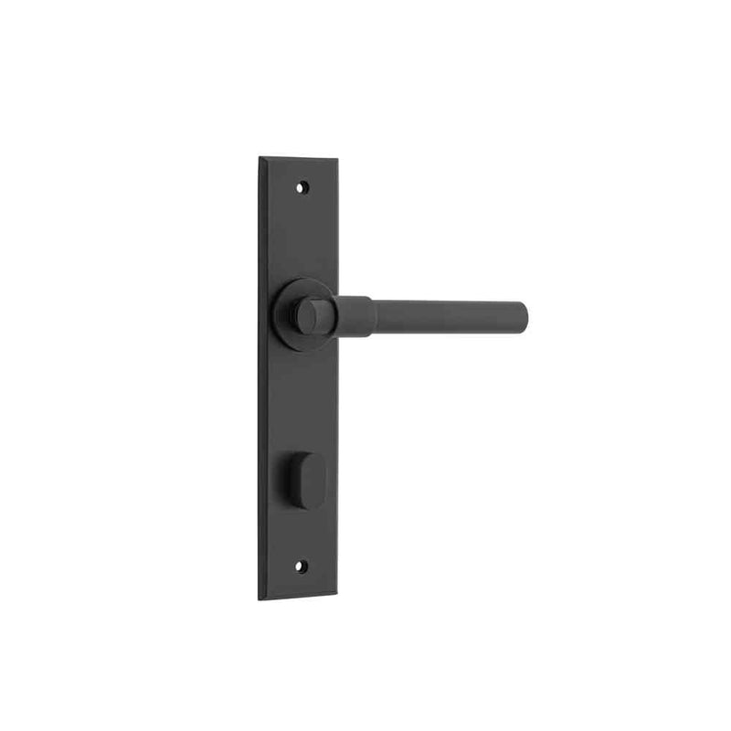Door Lever Helsinki Chamfered Privacy Matt Black