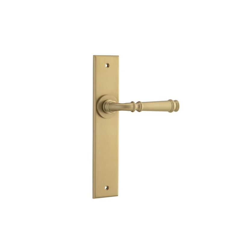 Door Lever Verona Chamfered Latch Brushed Brass
