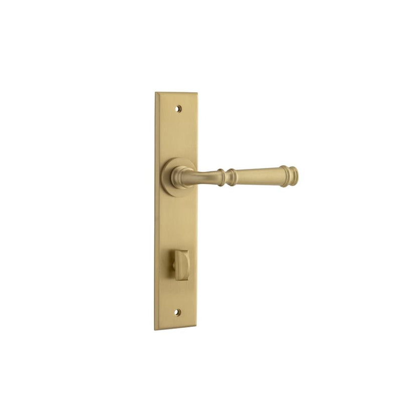 Door Lever Verona Chamfered Privacy Brushed Brass
