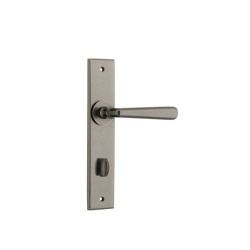 Door Lever Copenhagen Chamfered Privacy Pair Distressed Nickel