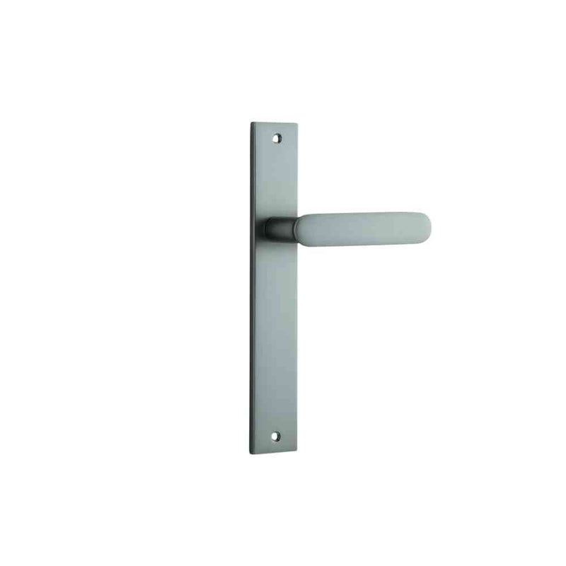Door Lever Bronte Rectangular Latch Satin Nickel