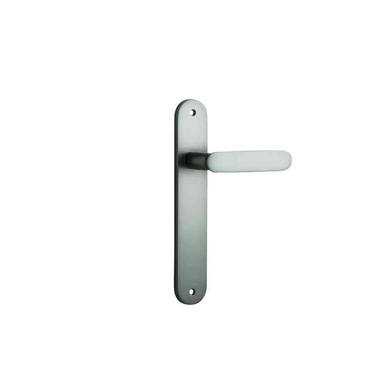 Door Lever Bronte Oval Latch Satin Nickel