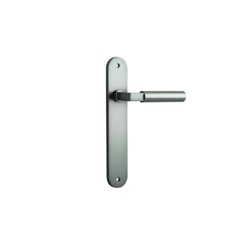 Door Lever Berlin Oval Latch Satin Nickel