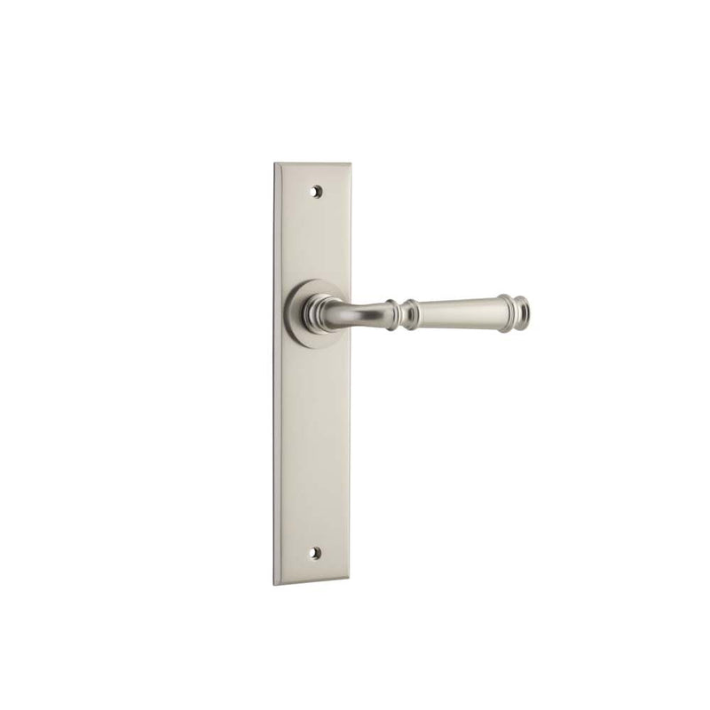 Door Lever Verona Chamfered Latch Satin Nickel