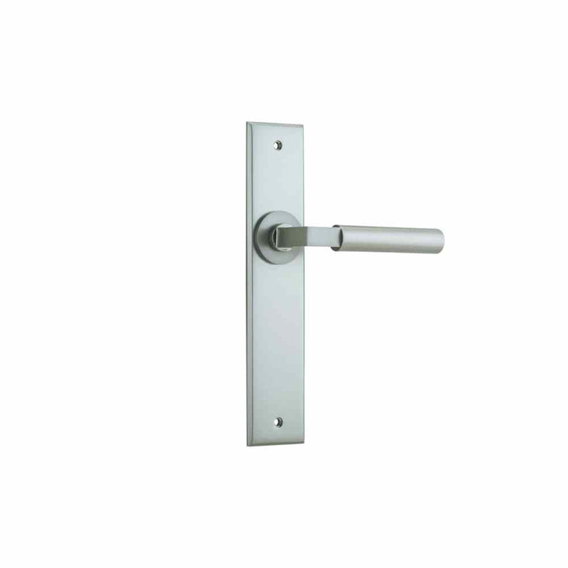 Door Lever Berlin Chamfered Latch Satin Nickel