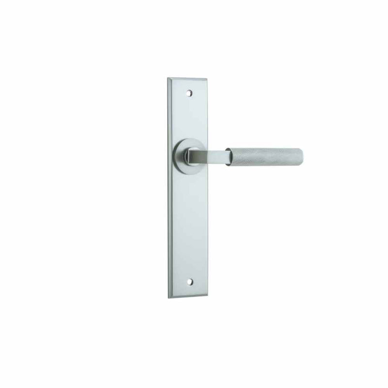 Door Lever Brunswick Chamfered Latch Satin Nickel