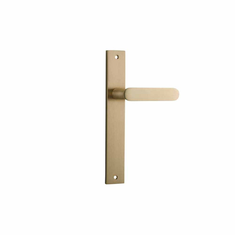 Door Lever Bronte Rectangular Latch Brushed Brass