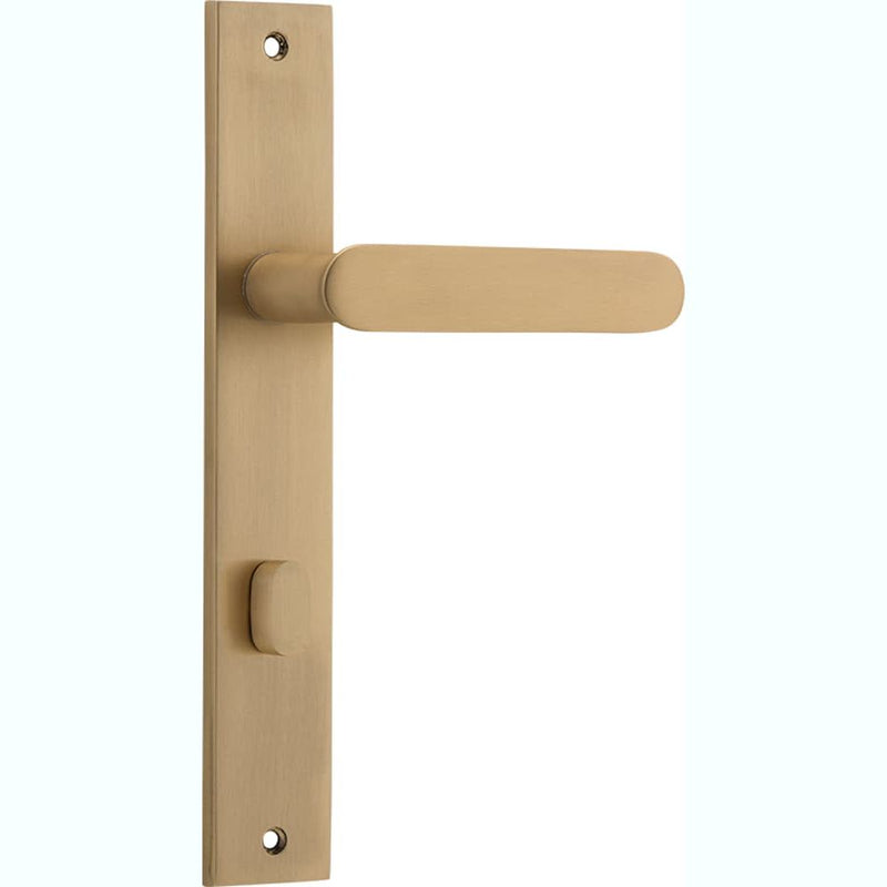 Door Lever Bronte Rectangular Privacy Brushed Brass