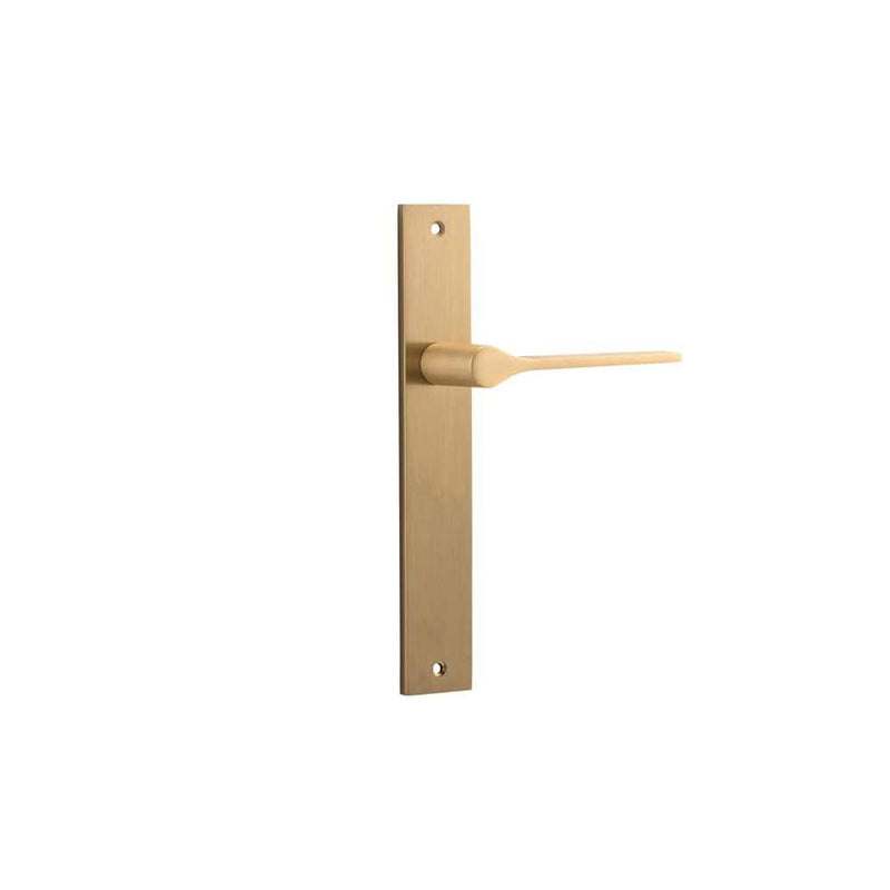 Door Lever Como Rectangular Latch Brushed Brass