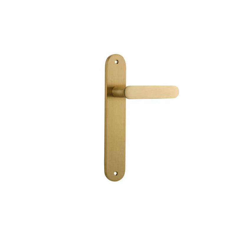 Door Lever Bronte Oval Latch Brushed Brass