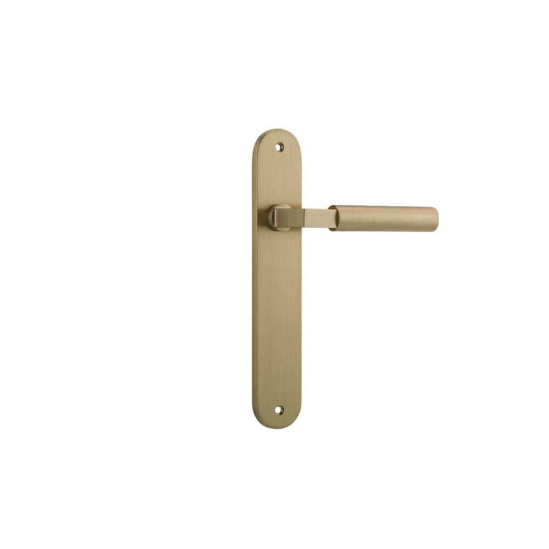 Door Lever Berlin Oval Latch Brushed Brass