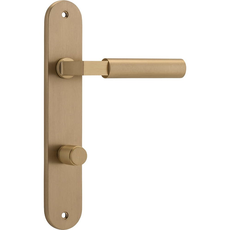 Door Lever Berlin Oval Privacy Brushed Brass