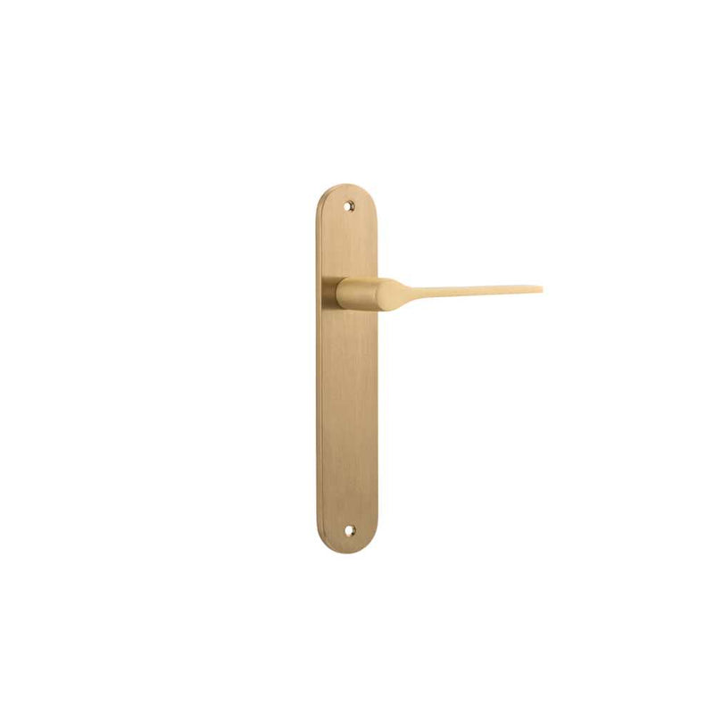 Door Lever Como Oval Latch Brushed Brass