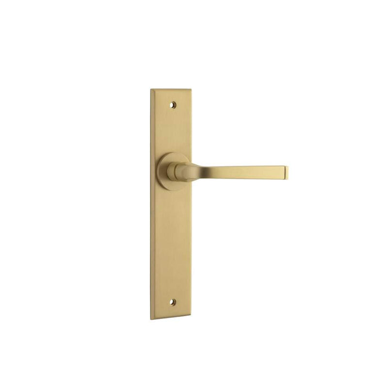 Door Lever Annecy Chamfered Latch Brushed Brass