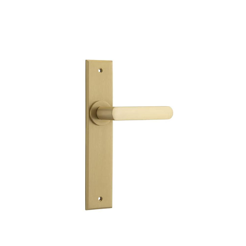 Door Lever Osaka Chamfered Latch Pair Brushed Brass