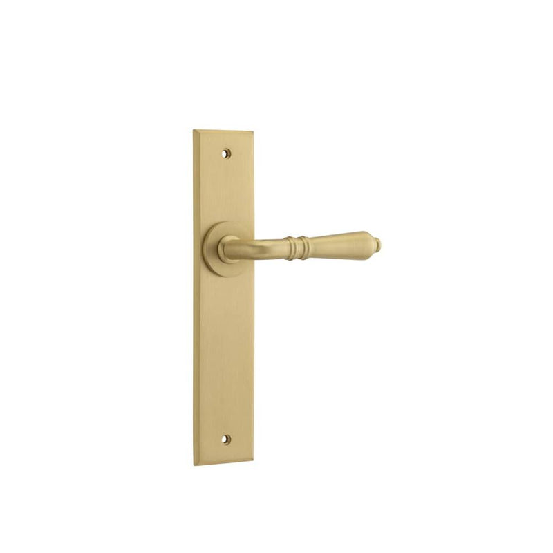 Door Lever Sarlat Chamfered Latch Brushed Brass