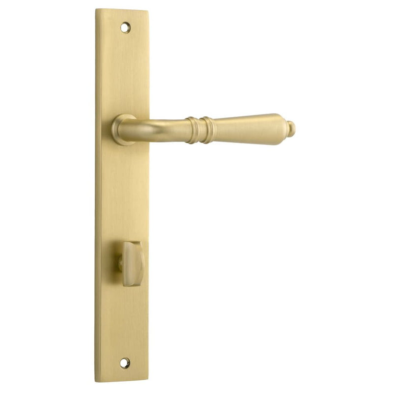 Door Lever Sarlat Rectangular Privacy Brushed Gold PVD