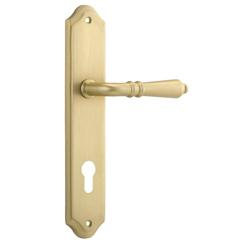 Door Lever Sarlat Shouldered Euro Brushed Gold PVD