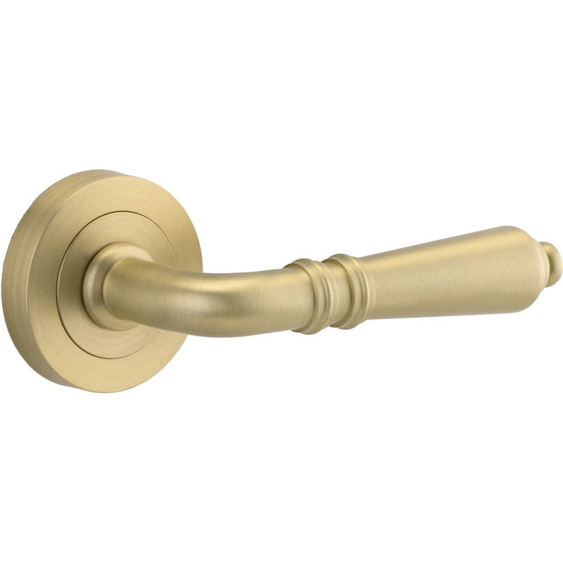 Door Lever Sarlat Round Rose Brushed Gold PVD