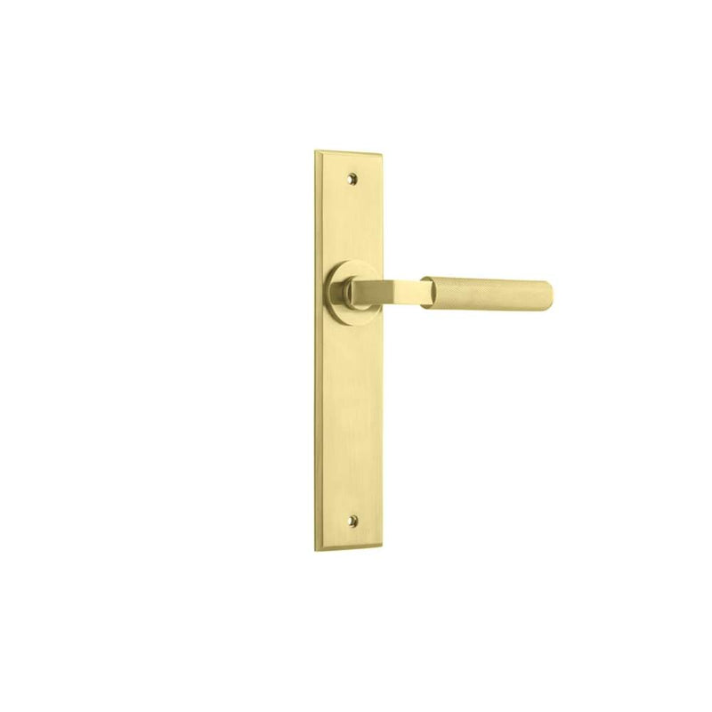 Door Lever Brunswick Chamfered Latch Brushed Gold PVD