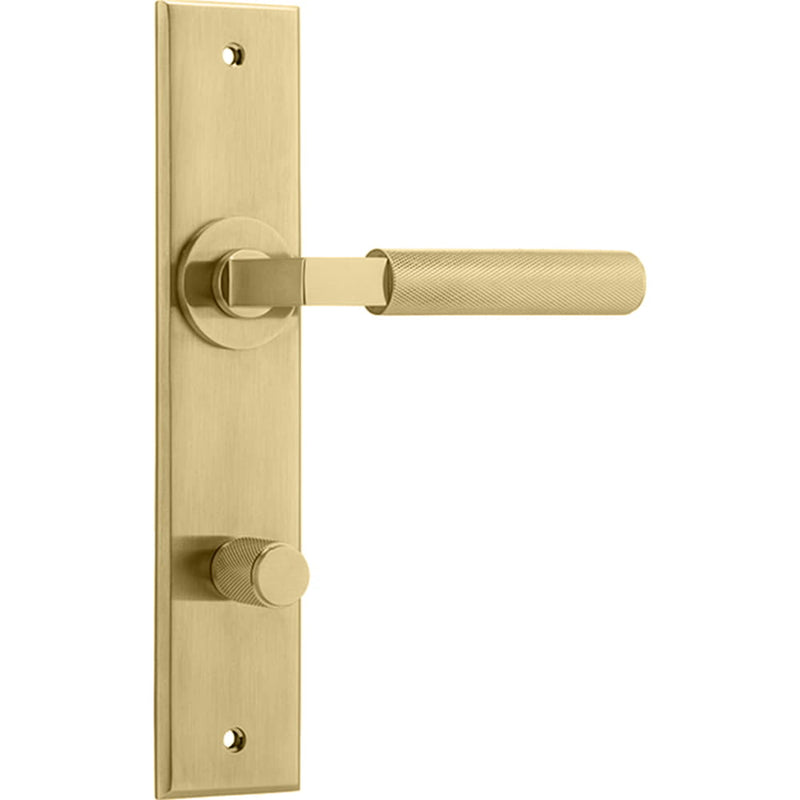 Door Lever Brunswick Chamfered Privacy Brushed Gold PVD