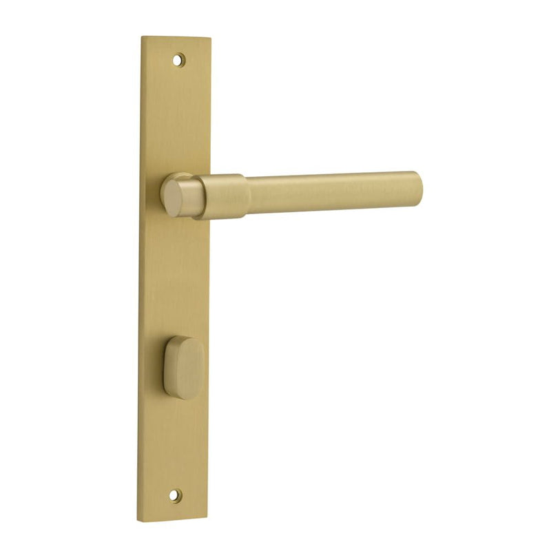 Door Lever Helsinki Rectangular Privacy Pair Brushed Gold PVD